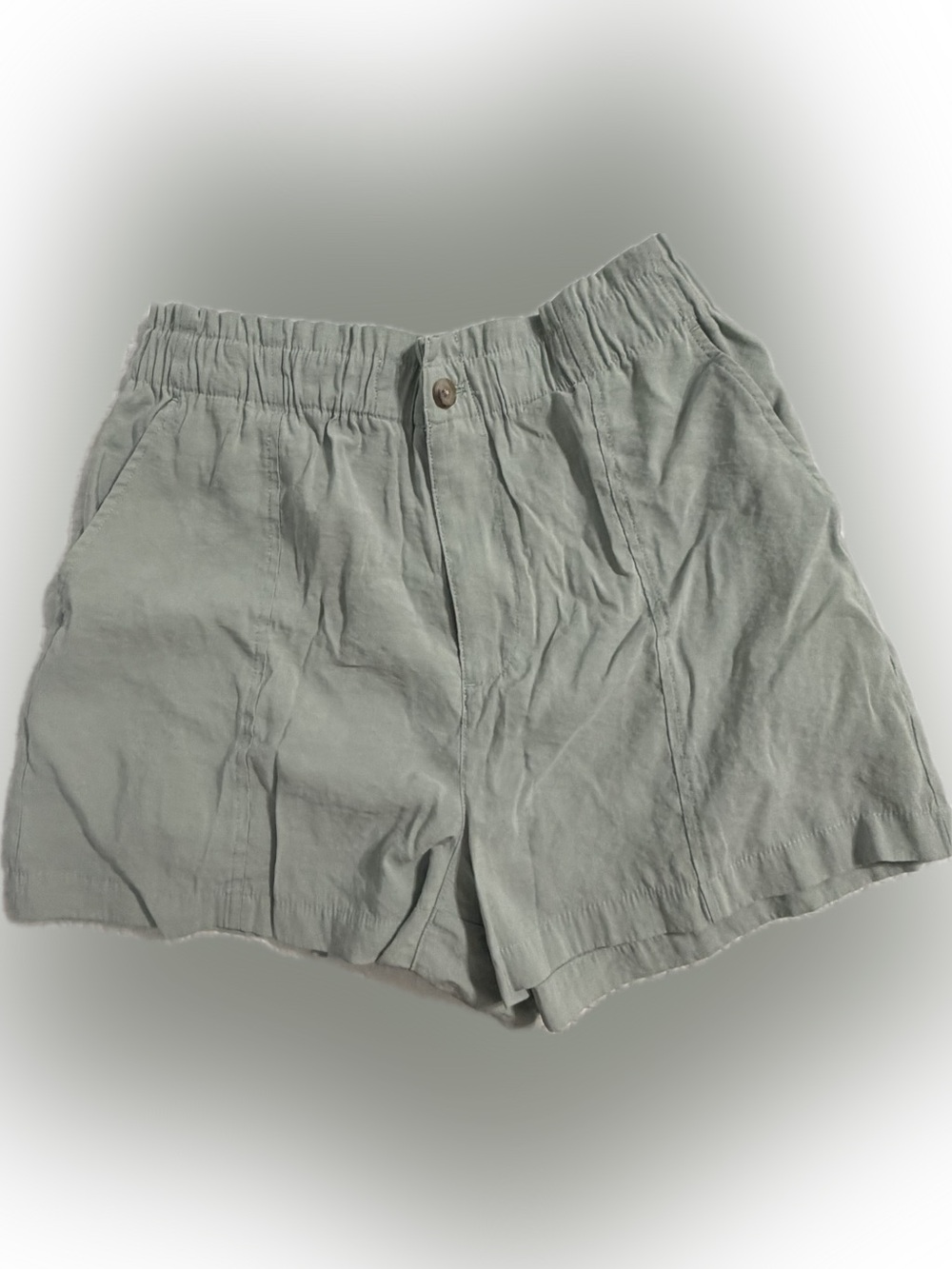 Madewell Sage Green Pull-On Shorts Size M Elastic Waist Casual